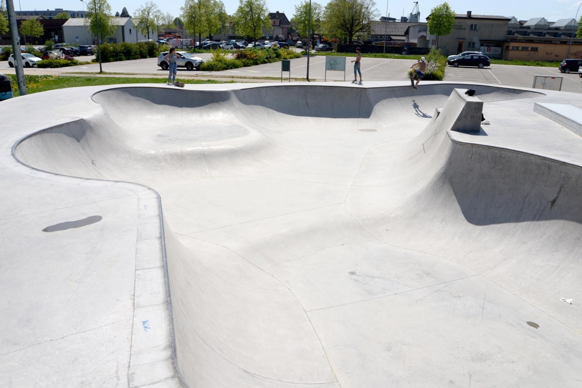 Skatepark On The Shores Of The Lake, Yverdon-les-bains, Switzerland